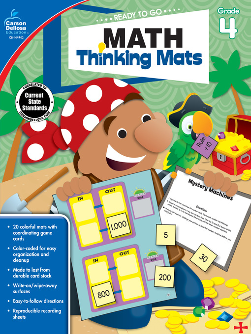 Title details for Math Thinking Mats, Grade 4 by Carson Dellosa Education - Available